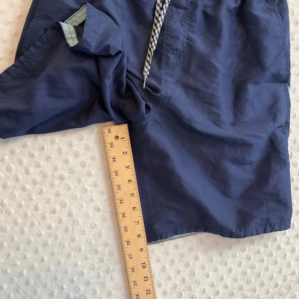 Nike Navy Blue Elastic Waist Drawstring Pockets Athletic Swim‎ Shorts Medium